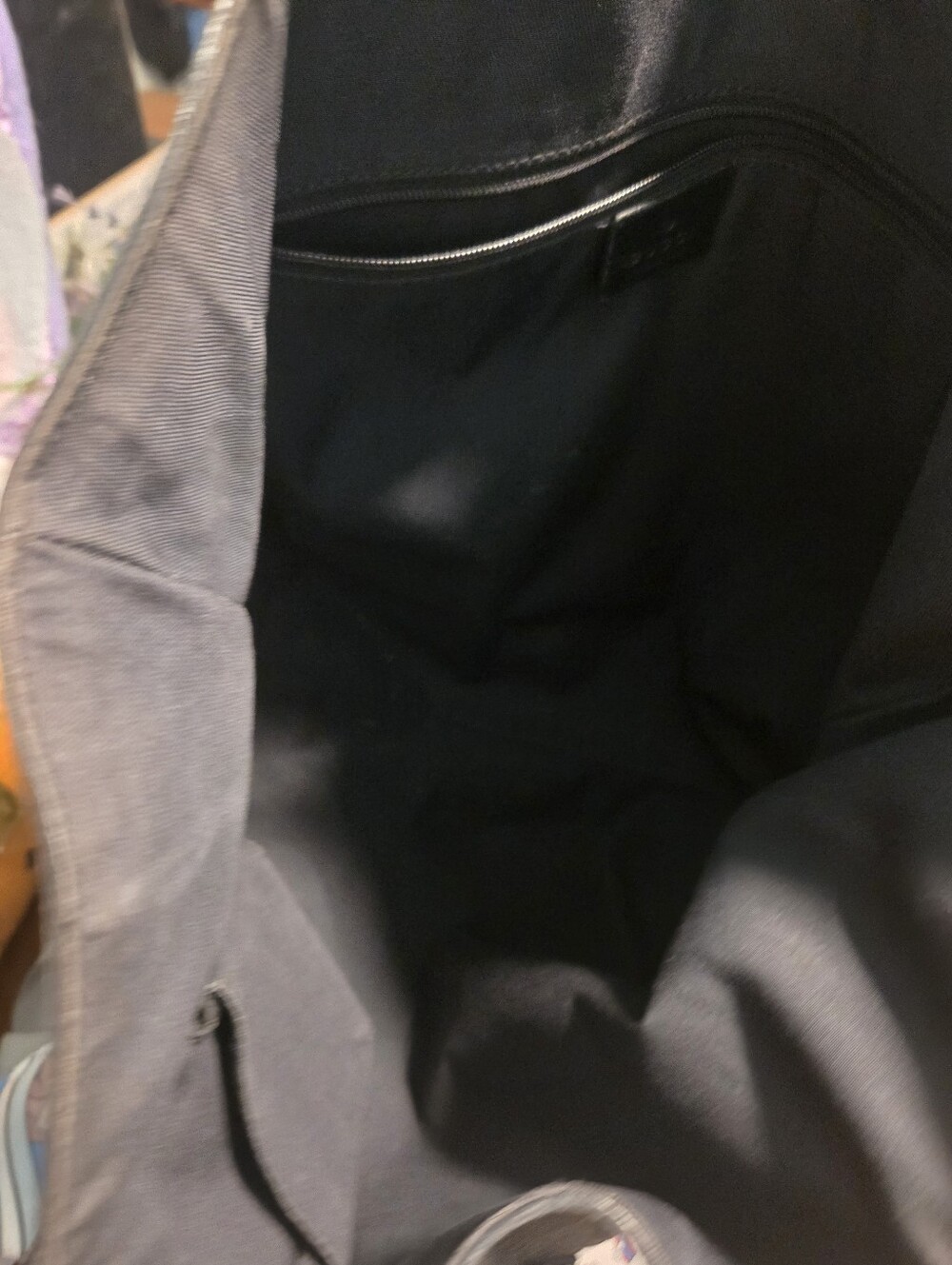 Gucci Black Monogram Tote Bag with Gold Hardware - Picture 9 of 16